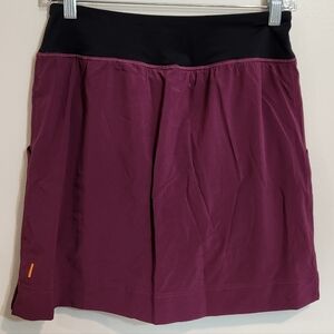 Lucy Women's Burgundy Skort with Black Waistband